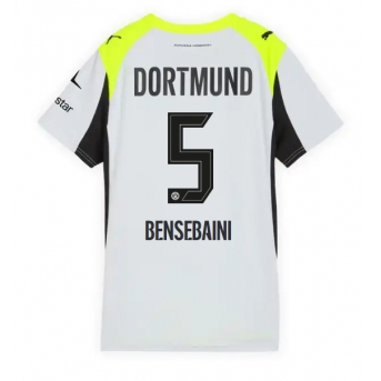 Billige Fotballdrakt Borussia Dortmund Ramy Bensebaini #5 Replika Bortedrakt Dame 2025-26 Kortermet